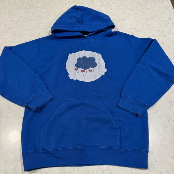 Gildan Other - Care Bears Grumpy Bear Gildan Heavy Blend Blue Hoodie Unisex Small Boy Girl
